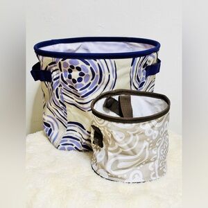 Thirty One Storage Bin Tote Picnic Purple Collapsible & Snap on bin